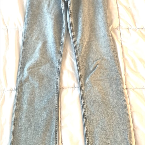 Light Blue Button-Up Jeans - Picture 2 of 2